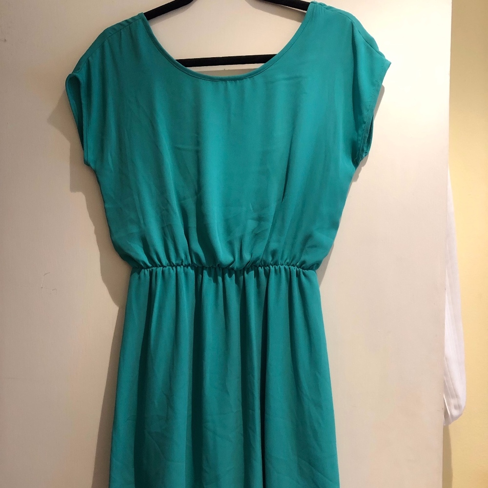blue bow dress